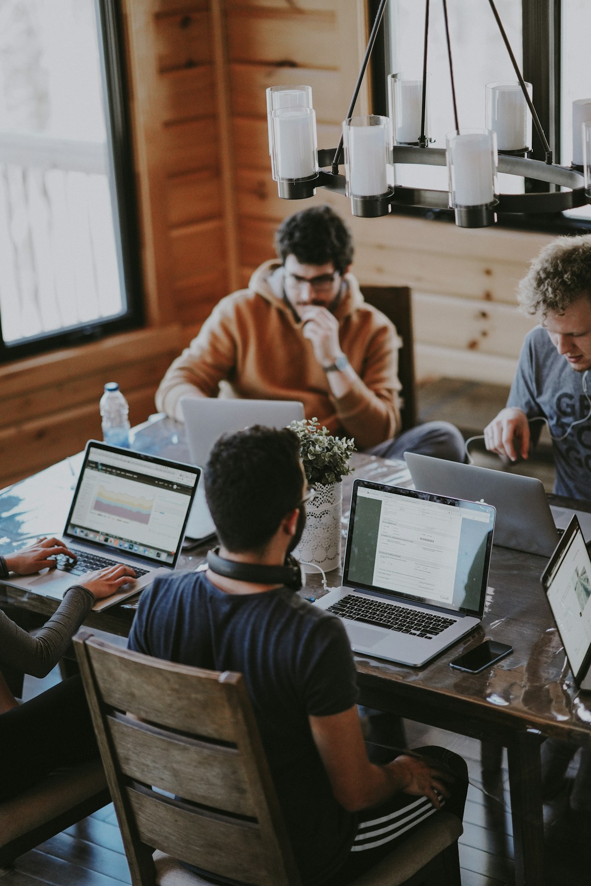 Service-business owner reviewing call volume and schedule with a remote teammate